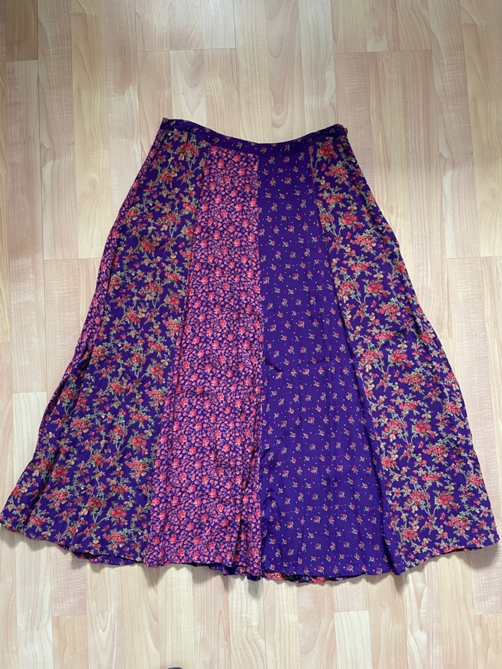 Vintage April Cornell floral midi  skirt - Size M